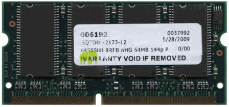 Laptop Memory SDRAMM 64MB 