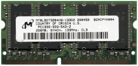 Laptop Memory SDRAMM 256MB 