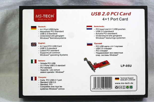 MS-Tech USB 2.0 PC Card 