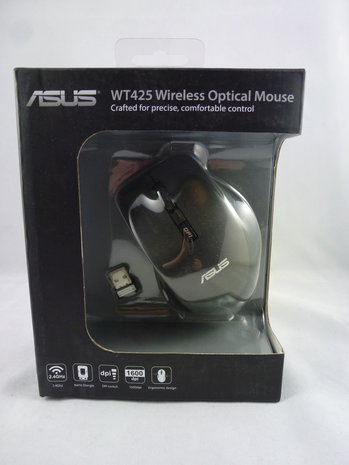 Asus WT425 wireless Optical Mouse Zwart 