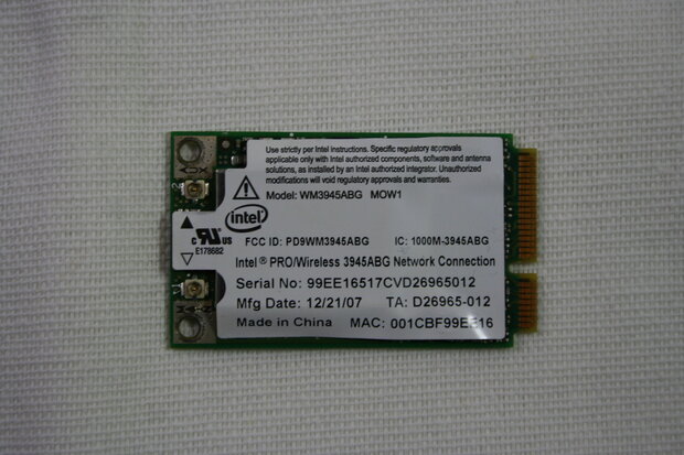 Acer Aspire 5920 Intel PRO/Wireless 3945ABG Card 